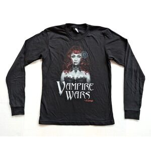 Zynga Vampire Wars Shirt Womens Large Black Long Sleeve Facebook Game